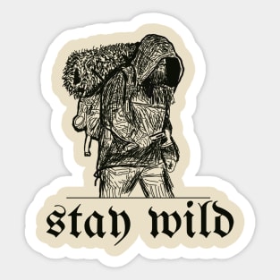 Stay Wild Camping nature camping life outdoor design Sticker